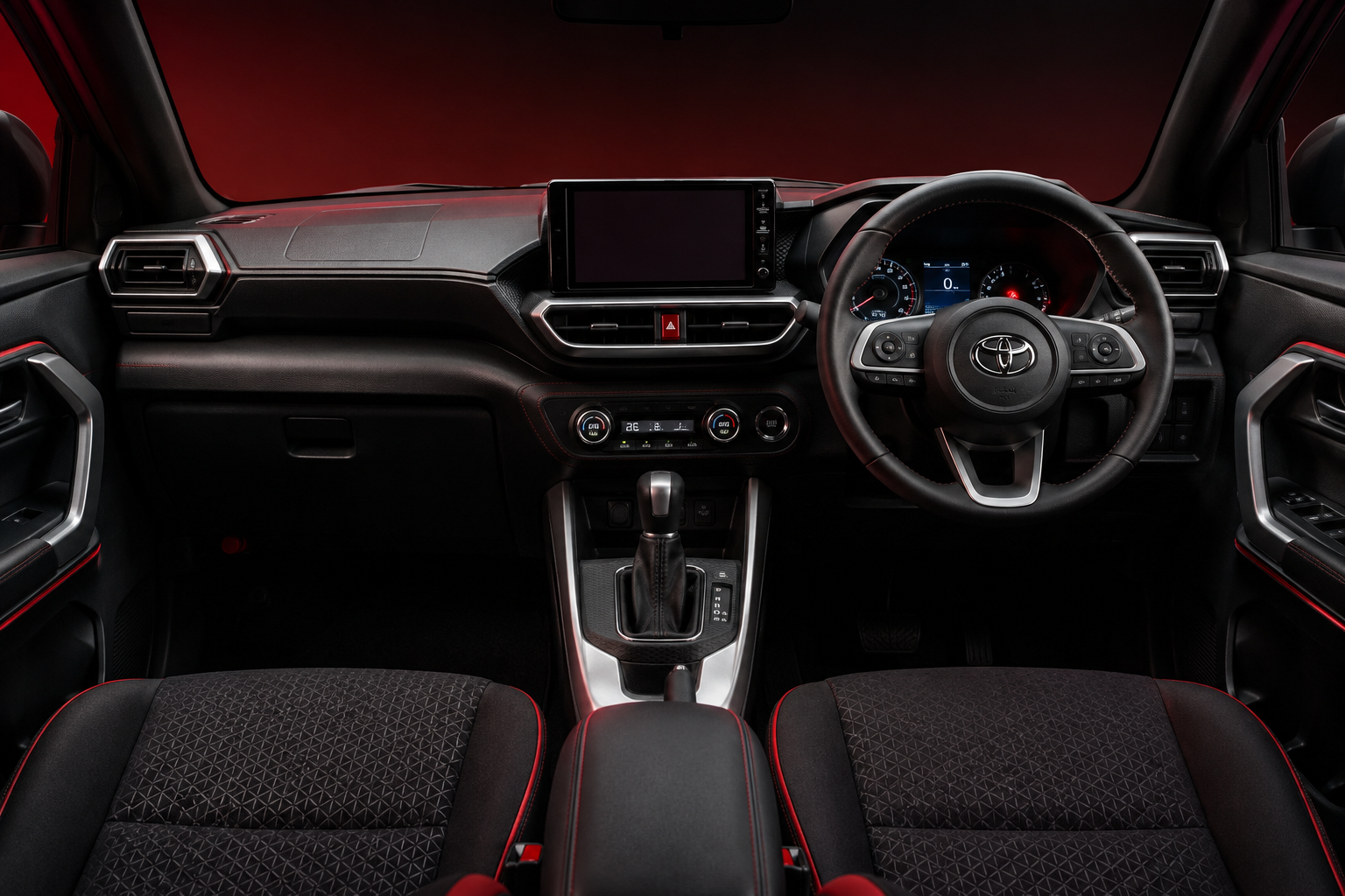 Toyota Raize interior dashboard, infotainment and features